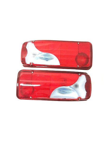 2x Heckleuchten Rückleuchten mit blau Glas für MAN TGA TGL TGM TGX  ab 2005 SET