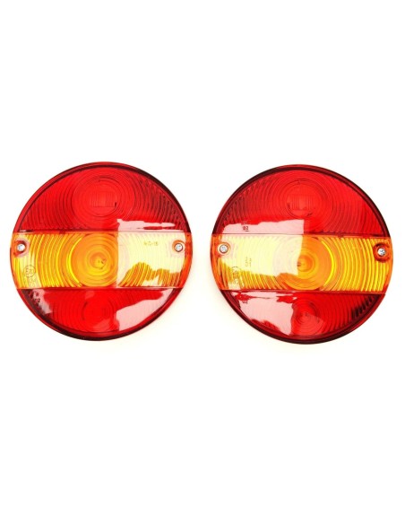2x Rückleuchte mit Blinker Traktor Schlepper LKW PKW-Anhänger Rücklicht RUND