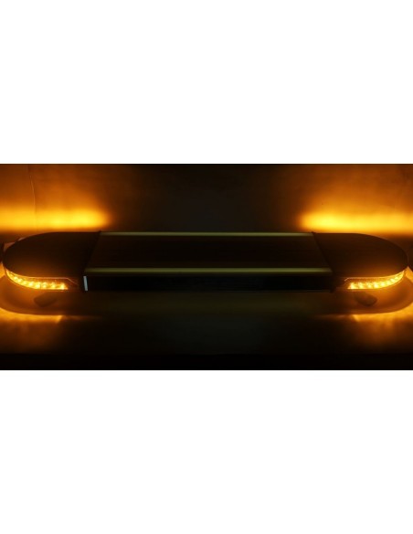LED Warnbalken 1240×298 mm, 60W, Warnleuchte LED, 48 LEDs, 12/24V, R65 R10, IP65 – breite Warnfläche, robuste PC-Konstruktion