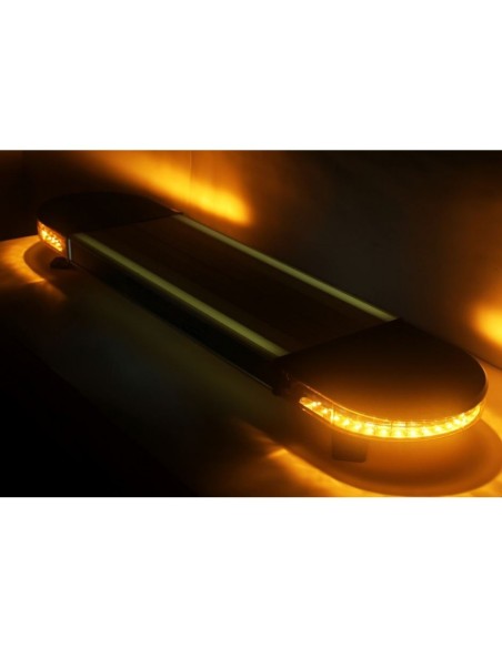 LED Warnbalken 1240×298 mm, 60W, Warnleuchte LED, 48 LEDs, 12/24V, R65 R10, IP65 – breite Warnfläche, robuste PC-Konstruktion