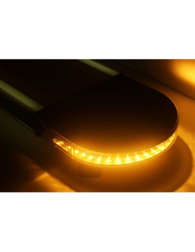 LED Warnbalken 1240×298 mm, 60W, Warnleuchte LED, 48 LEDs, 12/24V, R65 R10, IP65 – breite Warnfläche, robuste PC-Konstruktion