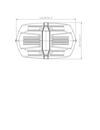 LED Warnbalken 237×145 mm, 28W, Magnet, 32 LEDs, 12/24V, R65 R10 – kompakter mobiler Warnleuchte