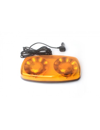 LED Warnbalken 305×158 mm, 38W, Magnet, Low-Profile, 84 LEDs, 12/24V, R65 R10 IP67 – starke Warnwirkung