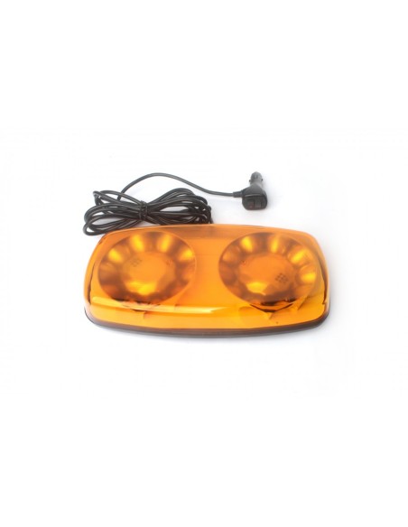 LED Warnbalken 305×158 mm, 38W, Magnet, Low-Profile, 84 LEDs, 12/24V, R65 R10 IP67 – starke Warnwirkung