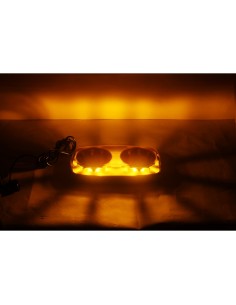 LED Warnbalken 305×158 mm, 38W, Magnet, Low-Profile, 84 LEDs, 12/24V, R65 R10 IP67 – starke Warnwirkung 2