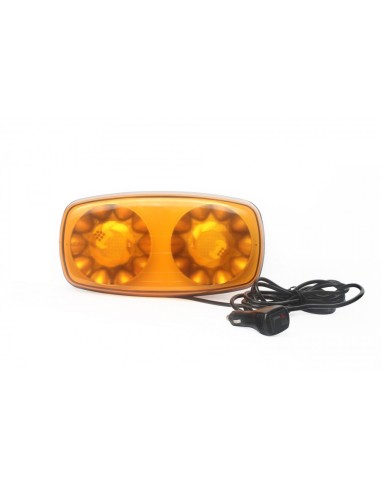 LED Warnbalken 305×158 mm, 38W, Magnet, Low-Profile, 84 LEDs, 12/24V, R65 R10 IP67 – starke Warnwirkung