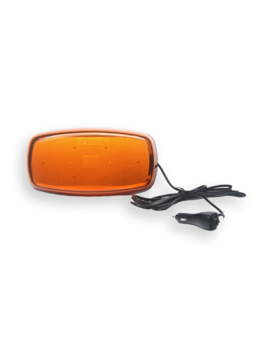 LED-Warnbalken 305×158 mm R65/R10 – Magnetbefestigung, 12/24V, flach, 84 LED, IP67, Amber