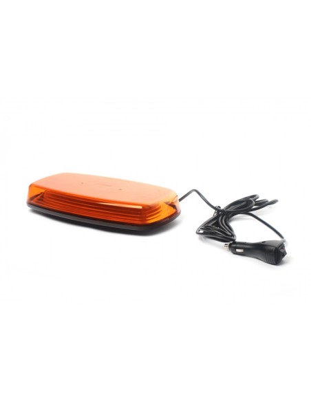 LED-Warnbalken 305×158 mm R65/R10 – Magnetbefestigung, 12/24V, flach, 84 LED, IP67, Amber