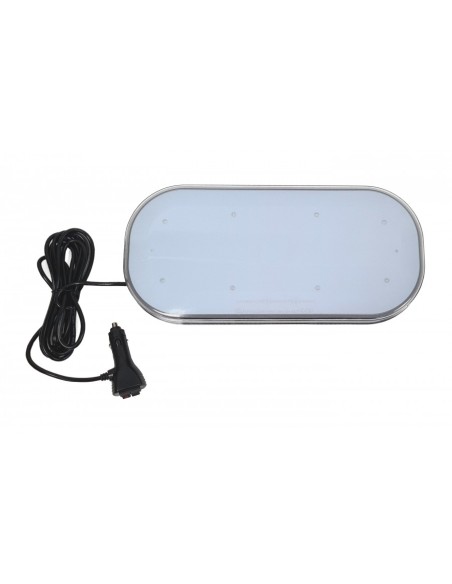 LED-Warnbalken 363×171 mm, R65/R10, Magnetbefestigung, 12/24V, 72 LED, IP67, Amber