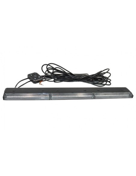 LED Warnbalken super slim 473×60×23 mm R10 R65, 12/24V, 36 LED, 3 Blitzmodi, IP67, Schraubmontage, Amber