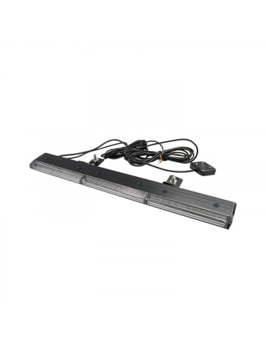 LED Warnbalken super slim 473×60×23 mm R10 R65, 12/24V, 36 LED, 3 Blitzmodi, IP67, Schraubmontage, Amber