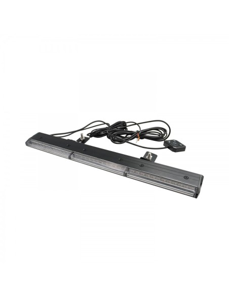 LED Warnbalken super slim 473×60×23 mm R10 R65, 12/24V, 36 LED, 3 Blitzmodi, IP67, Schraubmontage, Amber