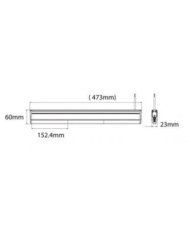 LED Warnbalken super slim 473×60×23 mm R10 R65, 12/24V, 36 LED, 3 Blitzmodi, IP67, Schraubmontage, Amber