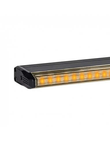 LED Warnbalken super slim 473×60×23 mm R10 R65, 12/24V, 36 LED, 3 Blitzmodi, IP67, Schraubmontage, Amber