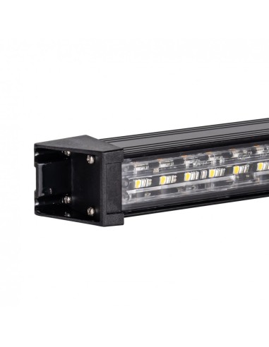 LED Warnbalken 628×35×77 mm R10 R65, 12/24V, 36 LED, 6 Blitzmodi, IP67, Schraubmontage, Amber
