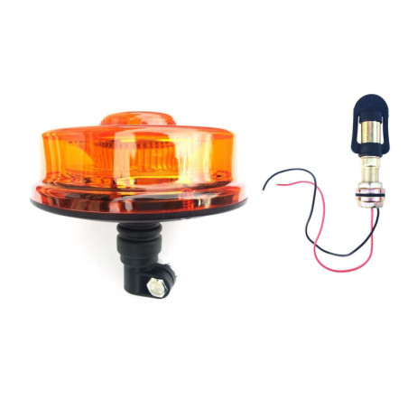 LED Rundumkennleuchte Warnleuchte Rundumlicht 12/24V Flex 48LED R65 Aufsteckrohr