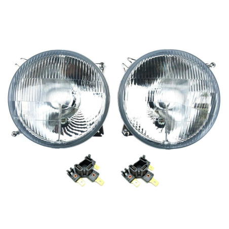 2x Scheinwerfer H4 Rund ø178 mm 12V 24V Positionslicht Abblendlicht mit Stecker